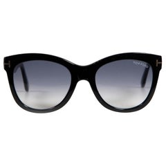 Used Tom Ford Black Wallace Round Sunglasses