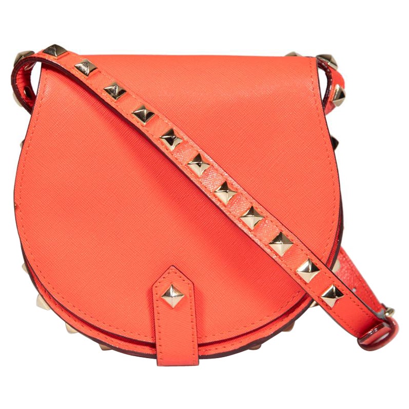 Rebecca Minkoff Red Leather Studded Crossbody Bag For Sale