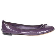 Gucci Purple Patent Micro GG Monogram Ballet Flats Size IT 41