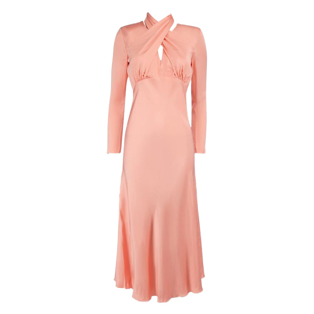 Sandro Pink Neck Tie Dress Size S For Sale