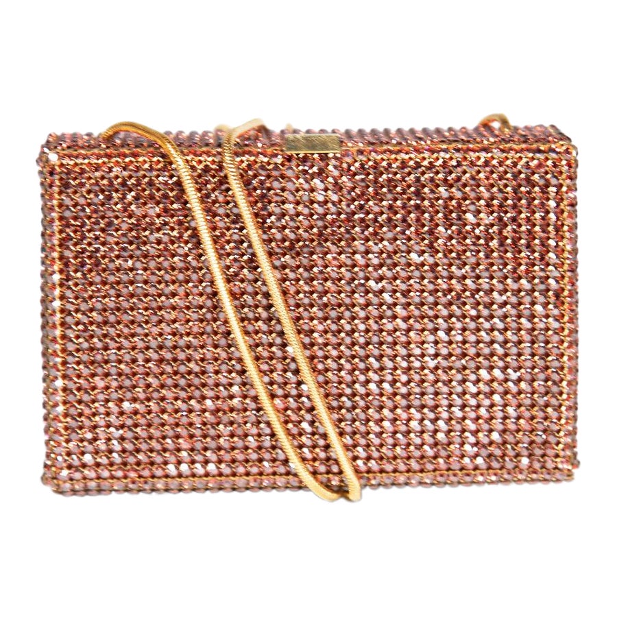Mini sac à bandoulière orné de cristaux Swarovski en vente
