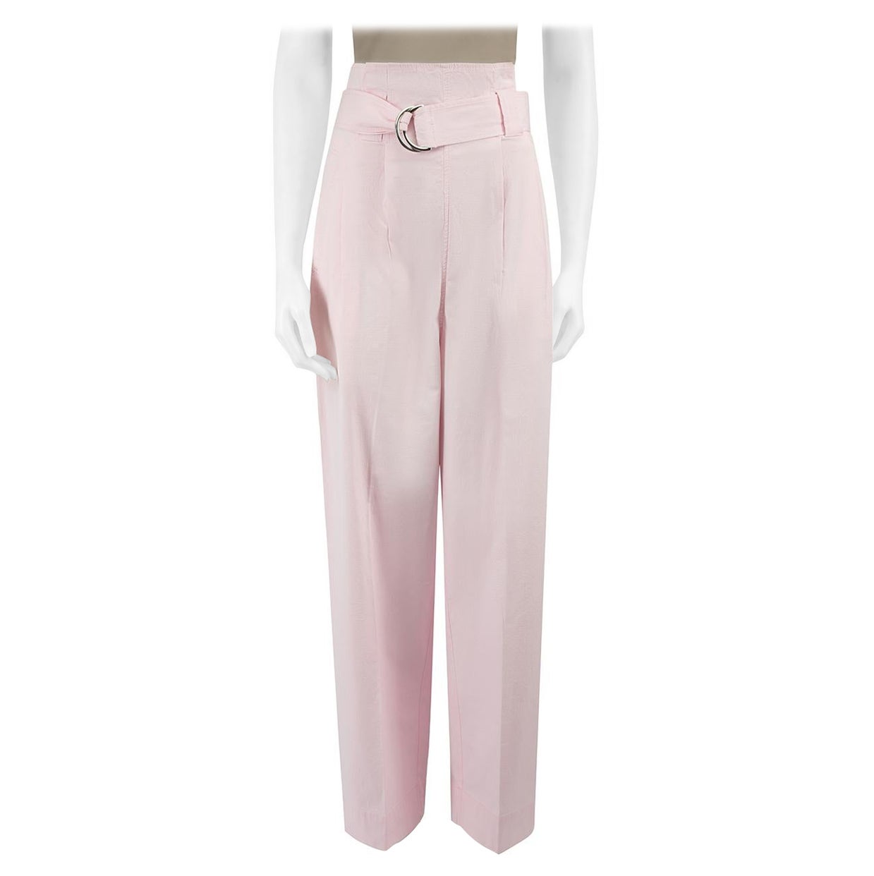 Ganni Pink 1975 Wide Leg Trousers Size L For Sale