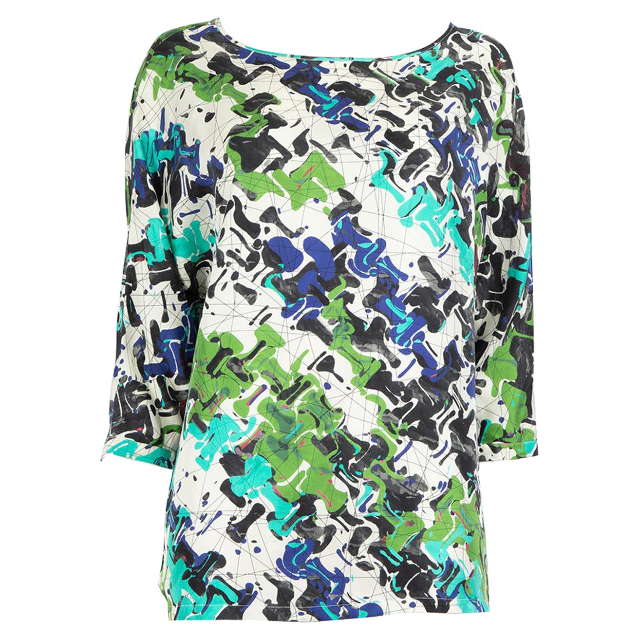 Missoni Abstract Print Silk Top Size M For Sale