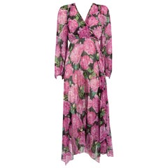 The Kooples Pink Floral Print Sheer Dress Size XS