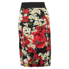 Dolce & Gabbana Floral Print Midi Skirt Size L