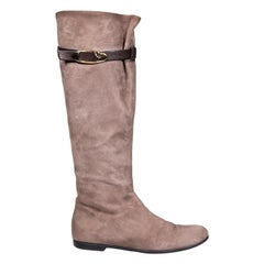 Giuseppe Zanotti Brown Suede Buckled Boots Size IT 35.5