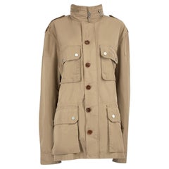 Moncler - Veste utilitaire beige avec capuche pliable, taille IT52