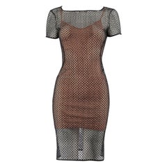 Alaïa Pierre Mantoux für Alaïa Schwarz Spitze mit Slip Kleid Größe S