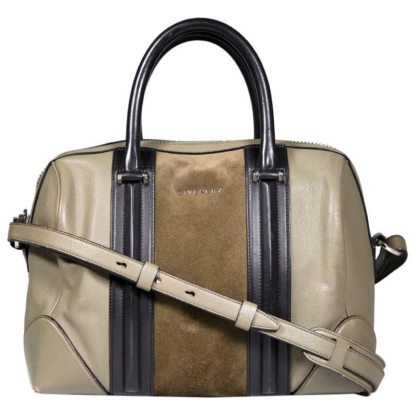 Givenchy Khaki Leather Medium Lucrezia Shoulder Bag For Sale
