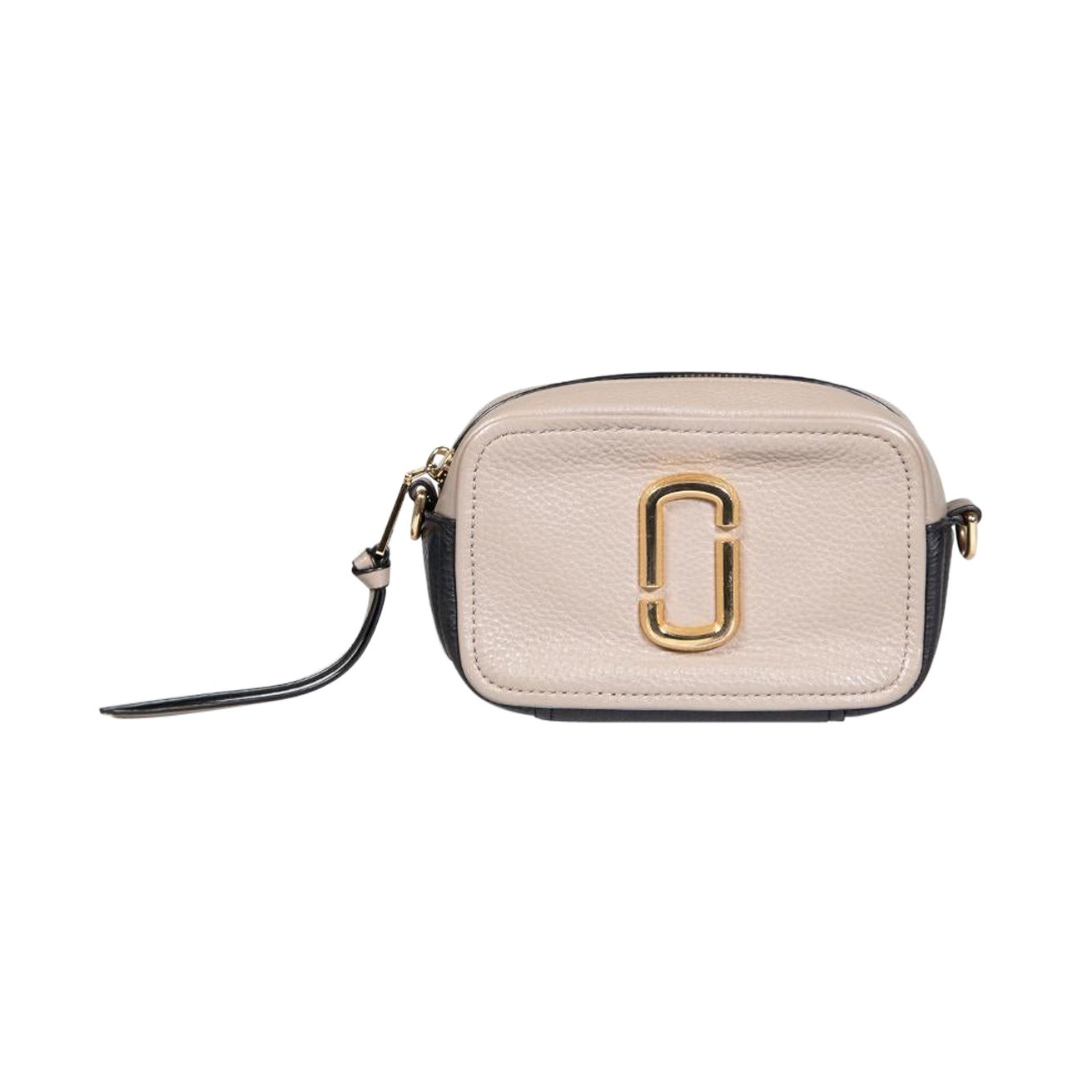 Marc Jacobs Taupe Leather The Softshot 17 Crossbody Bag For Sale