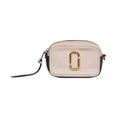 Marc Jacobs Taupe Leather The Softshot 17 Crossbody Bag