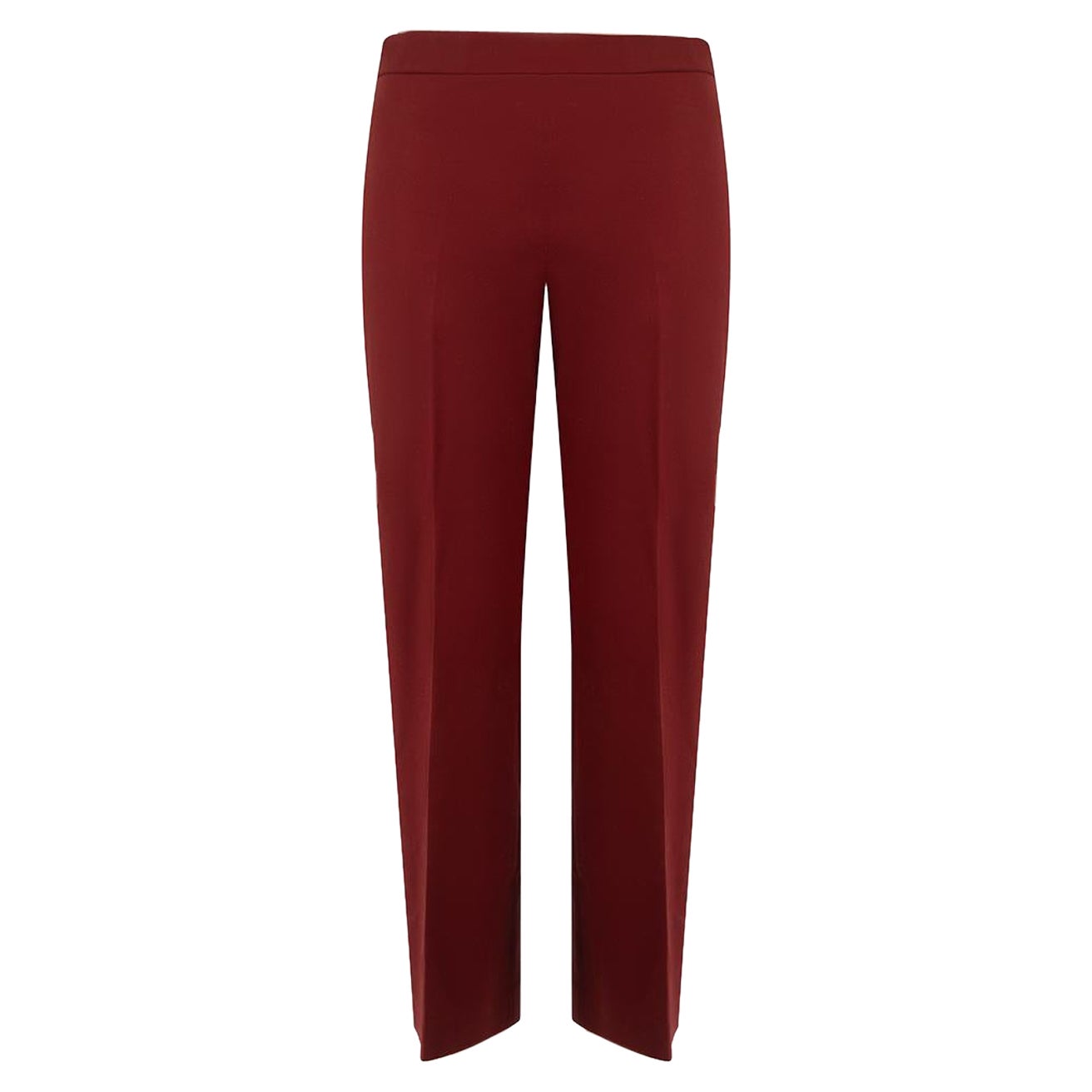 The Row Maroon Straight Leg Trousers Size L For Sale