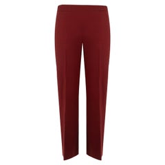 The Row Maroon Straight Leg Trousers Size L