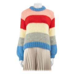 Ganni Striped Wool Chunky Knit Jumper Size S