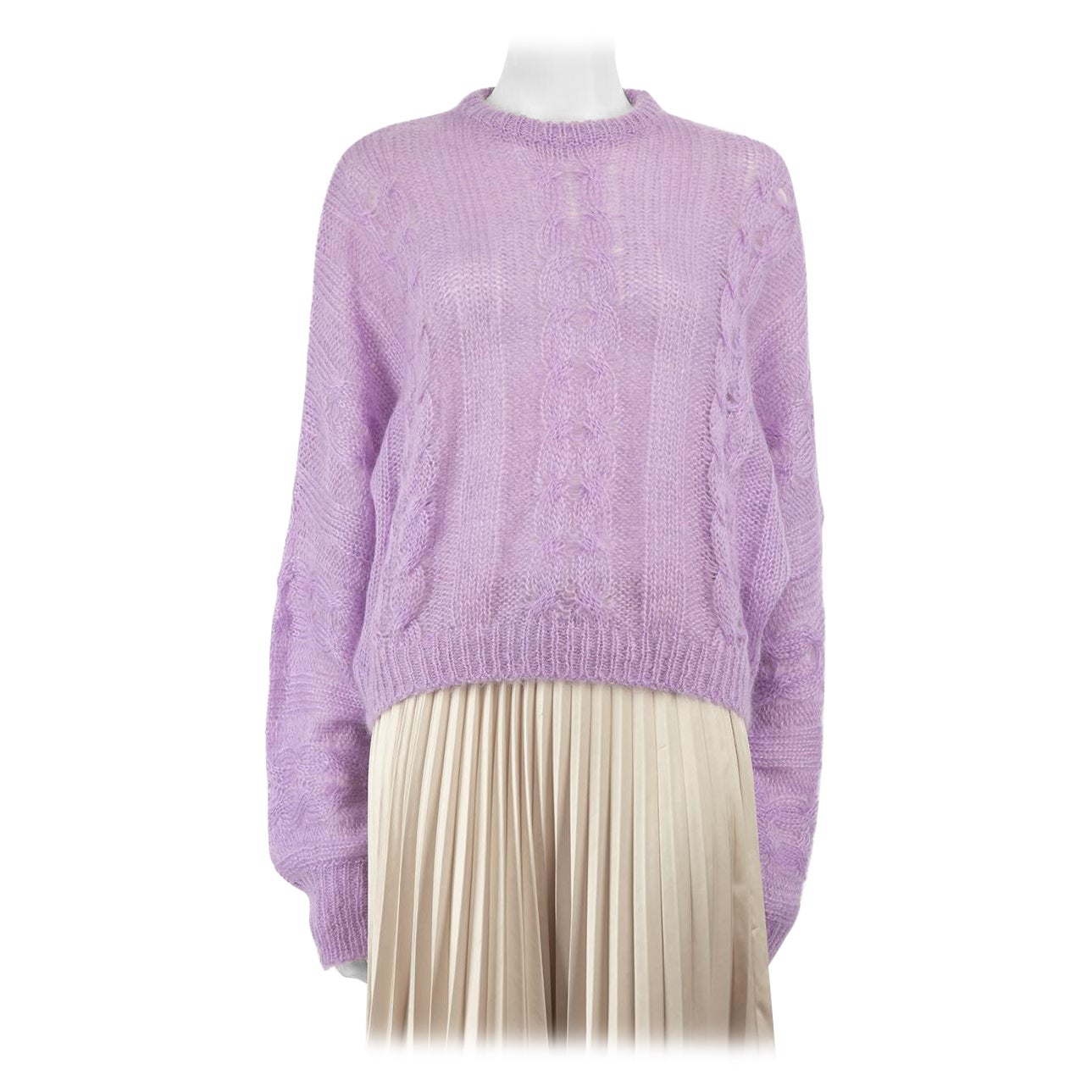 Miu Miu Lilac Mohair Knitted Jumper Size XXS For Sale