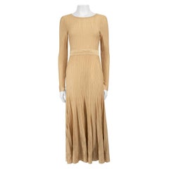 Chanel 2016 Beige Paris-Rome Metiers d'Art Knit Dress Size S