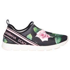 Dolce & Gabbana Tropical Rose Sorrento Turnschuhe Größe IT 37