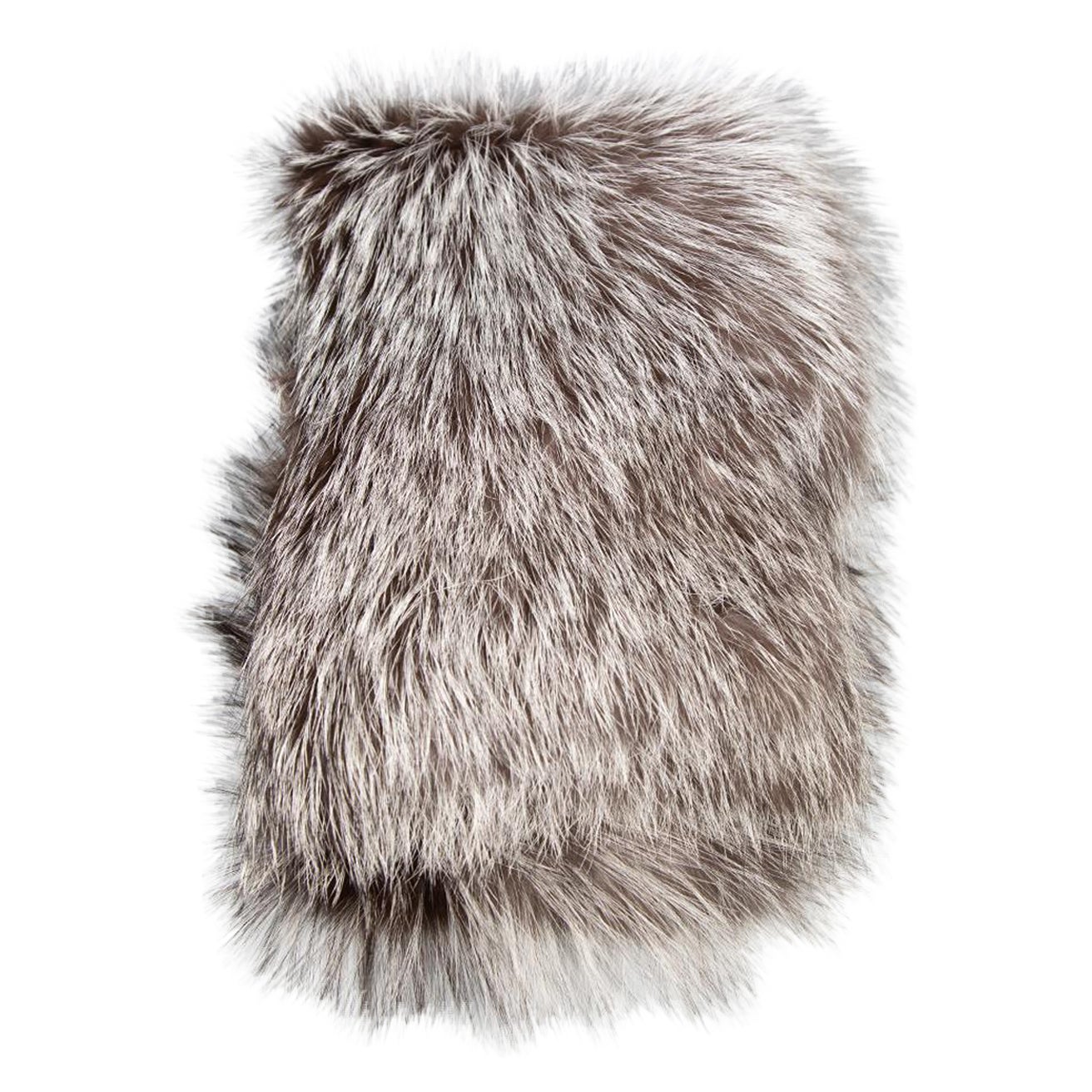 Unbranded Grey Fur Scarf For Sale