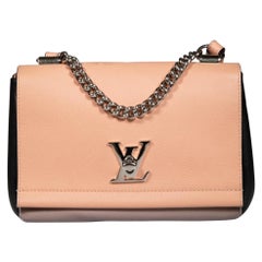 Louis Vuitton 2015 Pink Leather Colourblock Lockme II BB Crossbody Bag
