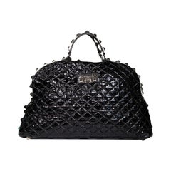 Philipp Plein Black Wild Crystal Embellished Weekender