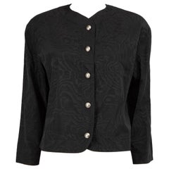 Jean Muir, chemise noire boutonnée, taille M