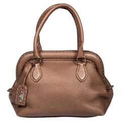 Fendi Vintage Brown Lederhandtasche