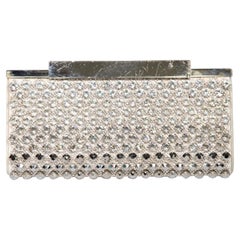 Swarovski 2008 Silber-Kristall-Clutch mit Kristallverzierung