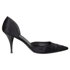 Chanel - Talons embellis de cristaux et emboîtés CC, noirs, taille IT 39