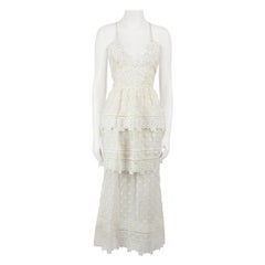 Self-Portrait White Lace Ivy Midi Dress Size XS