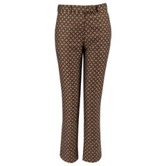 Etro Pantalon droit à motifs Brown Taille XXS