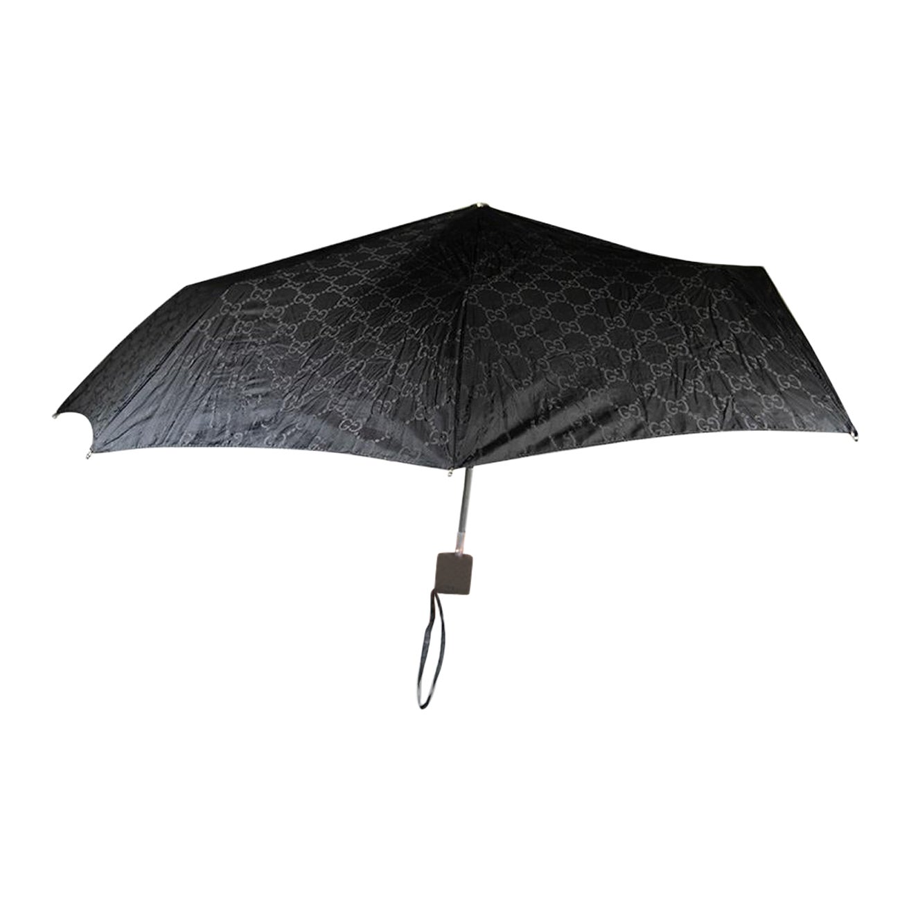 Gucci Schwarz Supreme GG Monogram Umbrella im Angebot