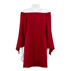 Tibi Red Off the Shoulder Mini Dress Size S