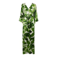 Alice + Olivia Green Tropical Print Maxi Dress Size S