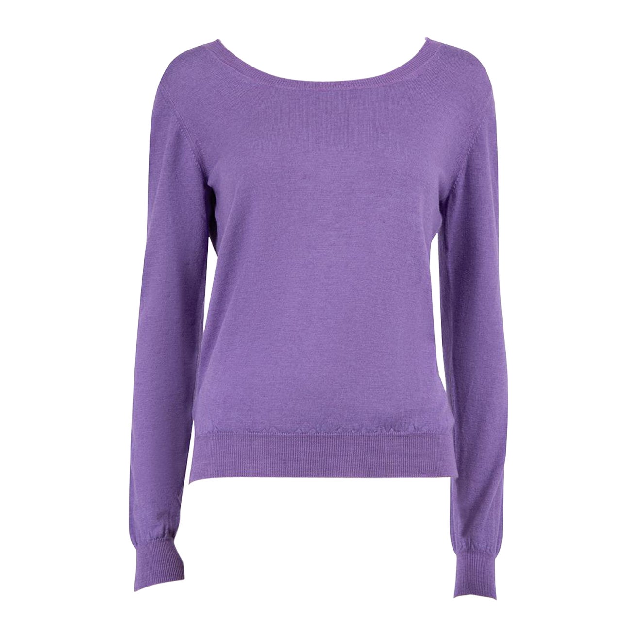 Prada Purple Long Sleeves Knitted Jumper Size L For Sale