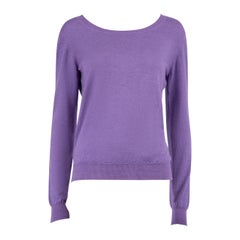 Prada Lila langärmeliger Strickpullover mit langen Ärmeln Größe L