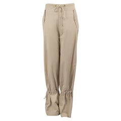 Dion Lee Beige Drawstring Detail Trousers Size XS