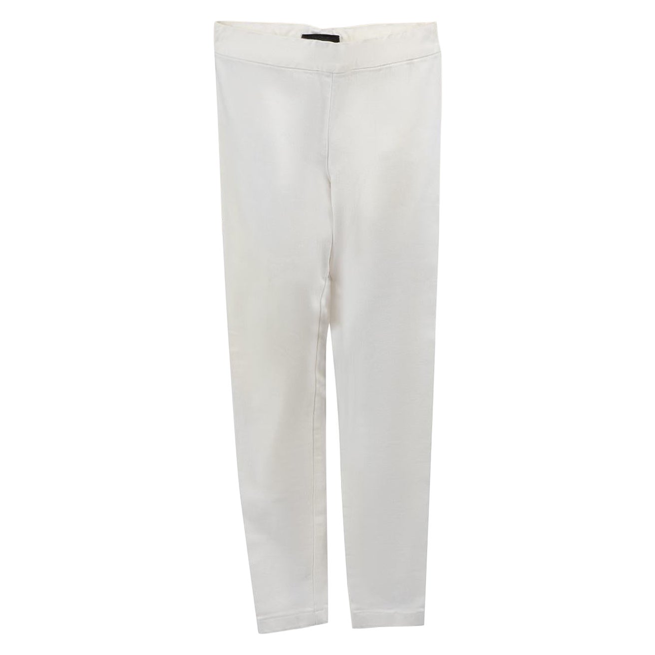 The Row White Skinny Fit Zip Cuff Trousers Size XS For Sale