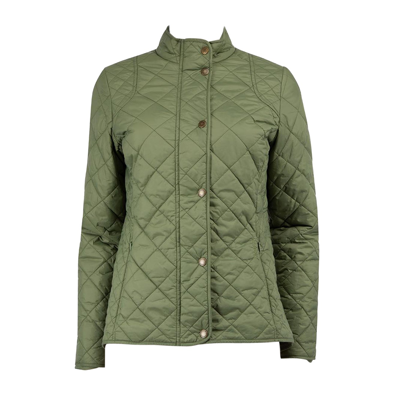 Barbour Green Quilted Jacket Size M For Sale