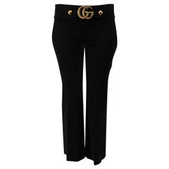 Pantalon slim Doppia GG noir de Gucci Taille XS