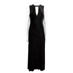 A.L.C. Robe sans manches à col V en velours noir Taille S