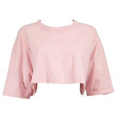 Loewe Pink Anagram Embroidered Cropped Top Size S