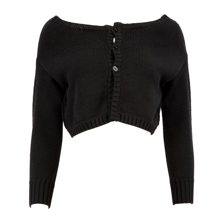 Philosophy Black Cropped Cardigan Size XS For Sale