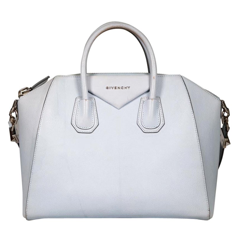 Givenchy Blue Leather Medium Antigona Handbag For Sale