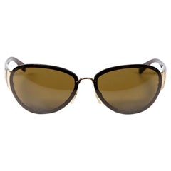 Vintage Chanel Brown Shield Sunglasses