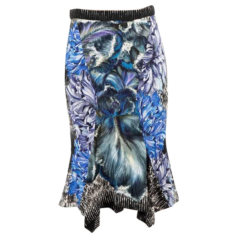 Peter Pilotto Floral Print Knee Length Skirt Size M For Sale