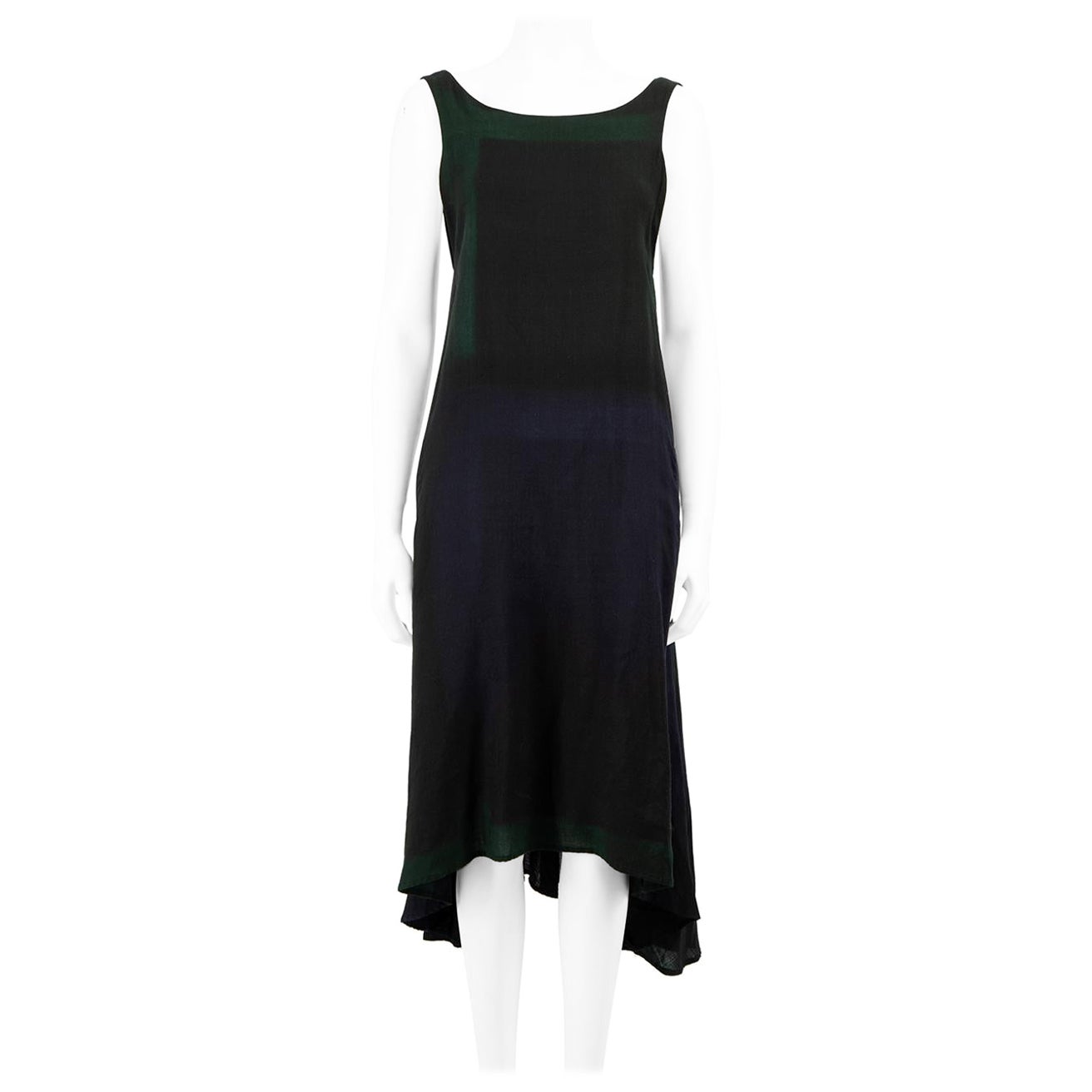 Yohji Yamamoto Wool Sleeveless Midi Dress Size XS For Sale