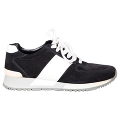 Prada Prada Sport Schwarz Wildleder Logo Low Top Trainer Größe IT 35