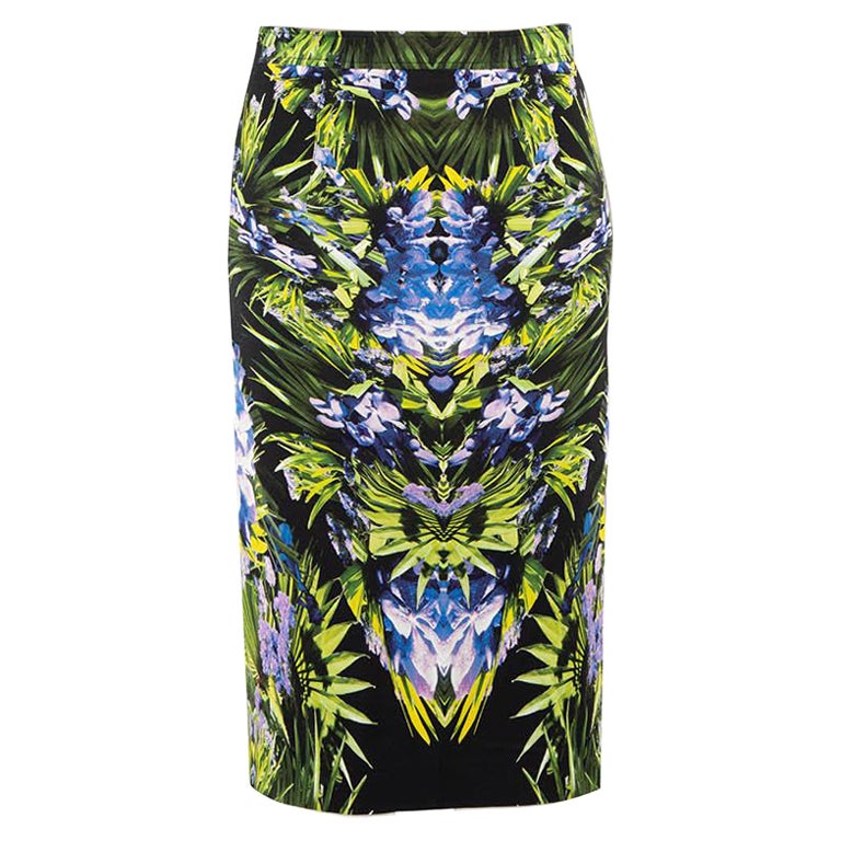 Givenchy Floral Pattern Knee Length Skirt Size M For Sale