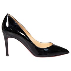 Used Christian Louboutin Black Patent Pigalle Pumps Size IT 37