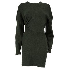 Ganni Green Melange Knit Mini Dress Size S